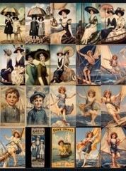 36 Pcs Vintage Nautical Tags Set Junk Journal Scrapbook USA