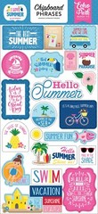 Echo Park Paper I LOVE SUMMER 6×13 Sheet of Chipboard Phrases