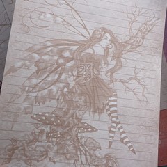 Vintage 90s Amy Brown Autumn Day dream 1999 Fairy Stationery Paper Sheets
