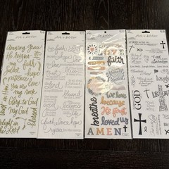 HUGE Lot Sticker Packs & Embellishments Christian Crosses Bible Prayer Journal