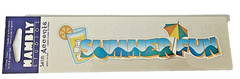 Vintage Sealed Hambly Studios Satin Foil Accents Summer Fun Title Sticker Pack