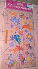 Vintage Stickers Stickopotamus Hawaiian Flowers Pearl Opal 1 Sheet New Pack