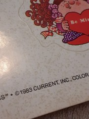 vintage 80’s Current Calico cute kids sticker sheet *damaged*