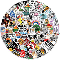 100pcs Funny Meme Stickers Bulk Vinyl Waterproof Decals for Kids Teens Adults