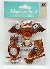 Steampunk Owls Gold Gems Jolee’s Boutique Dimensional Stickers