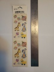 Francis Meyer Stickers Baby Toys Rattle Duck Giraffe Bunny Scrapbook