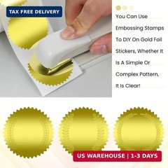 300Pcs Gold Foil Seal Stickers, 2 inch Round Stickers for 5cm,