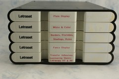 Vintage Black White Letraset Hard Case (only) for Dry-Transfer Lettering