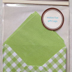 MARTHA STEWART CRAFTS ENVELOPES GREEN GIFT TAGS LIME GREEN ENVELOPES 8 PCS
