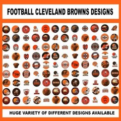 100 Precut BROWNS FOOTBALL TEAM BOTTLE CAP CHARM TRAY IMAGES 1 inch DESIGNS