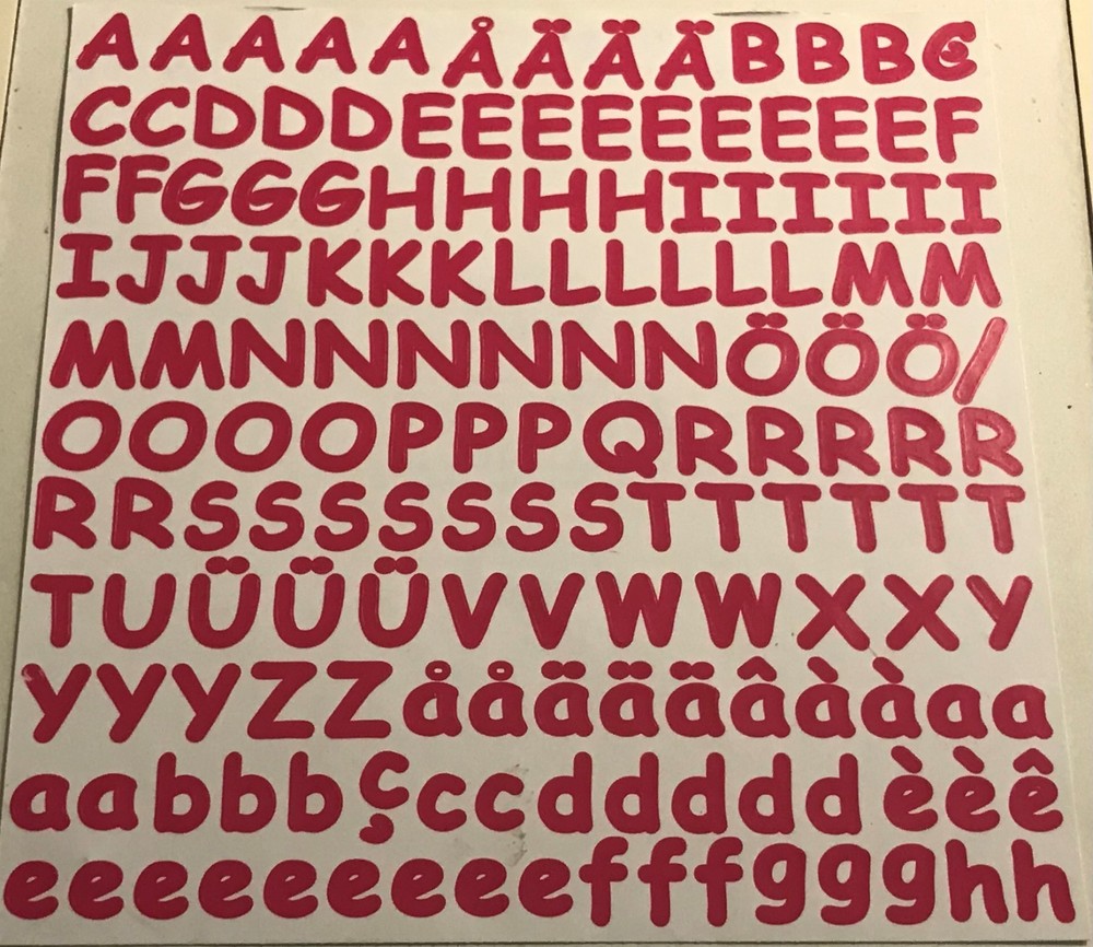 CREATIVE MEMORIES LARGE ABC/123 ALPHABET LETTERS; RED ~ 1ST LISTING