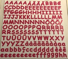 CREATIVE MEMORIES LARGE ABC/123 ALPHABET LETTERS; RED ~ 1ST LISTING