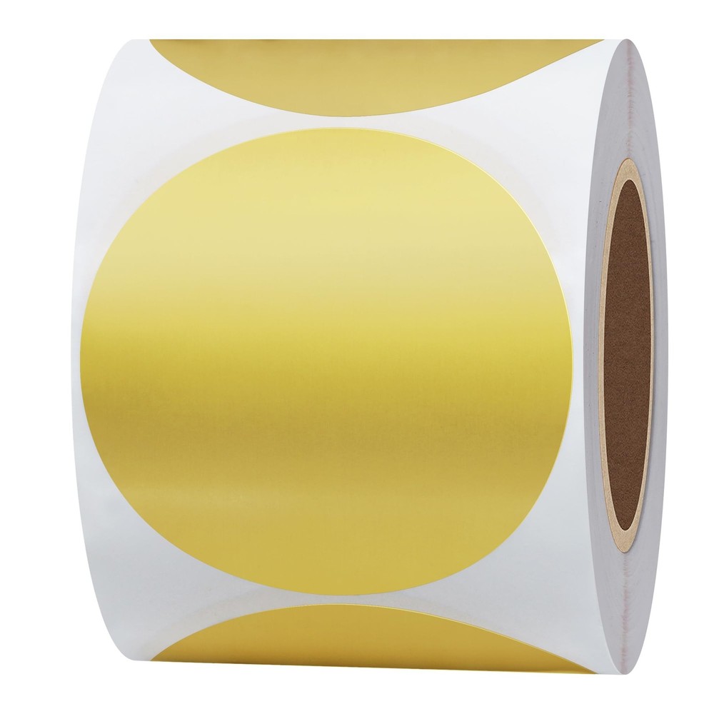 2 inch Matte Gold Labels Round Color Coding Dots Embossing Stickers Adhesive …