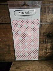 Petite Stickys by Whisker graphics (4 Sheets/128 1″ Stickers) ~ RED POKA DOTS
