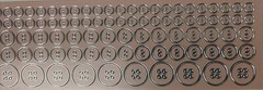 SILVER/PINK BUTTON Stickers(2”x9”) Stampendous•Pink•Little Girl•Pastel •Metallic