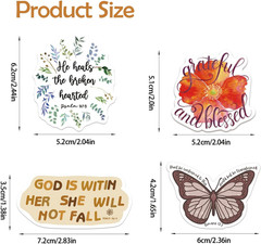 Inspirational Christian Stickers, 200PCS Jesus Bible Verse Waterproof Vinyl for