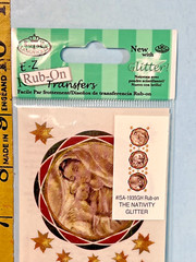2009 E-Z Rub-Ons Transfer New w/Glitter – The Nativity Royal & Langnickel Brush