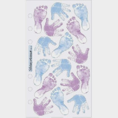 Baby Boy Handprint Footprint Print Sticko Vellum Stickers