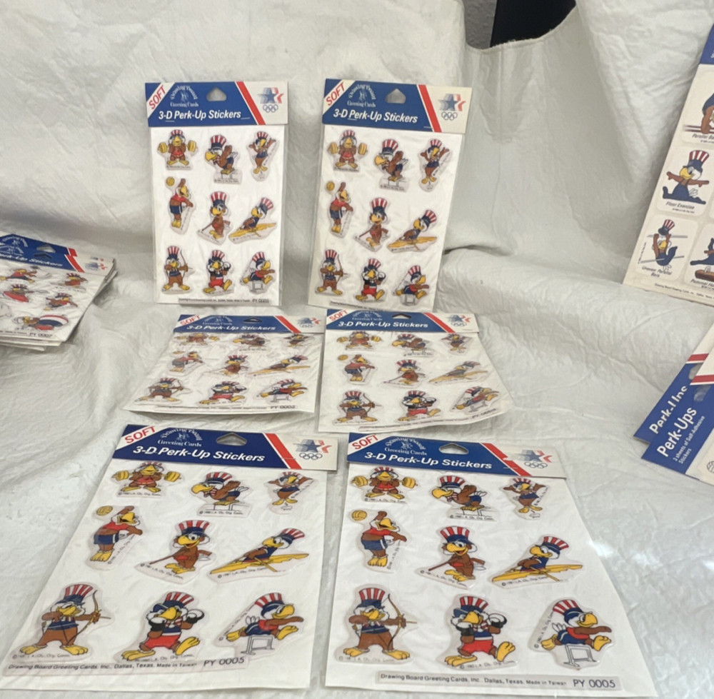 Drawing Board Greeting Cards 3-D Perk-Up Stickers Olympics Multicolor PY 0005