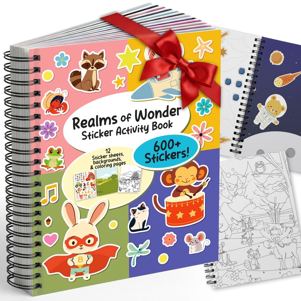 ArtCreativity Sticker Activity Book for Kids and Adults – 600+ Creative Stick…