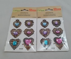 Lot Of 8 Crafter’s Square Gemstone Scrapbooking Stickers