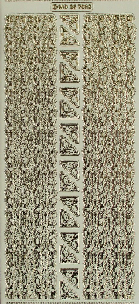 LEAVES CORNERS & LINES Embossed on Clear PEEL OFF STICKERS Borders Cardmaking
