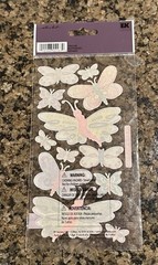Sticko BUTTEFLIES Vellum Stickers 12 Pieces Foil