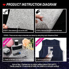 Bling Rhinestone Sticker DIY Crystal Sheet Silver Self-Adhesive Decor New