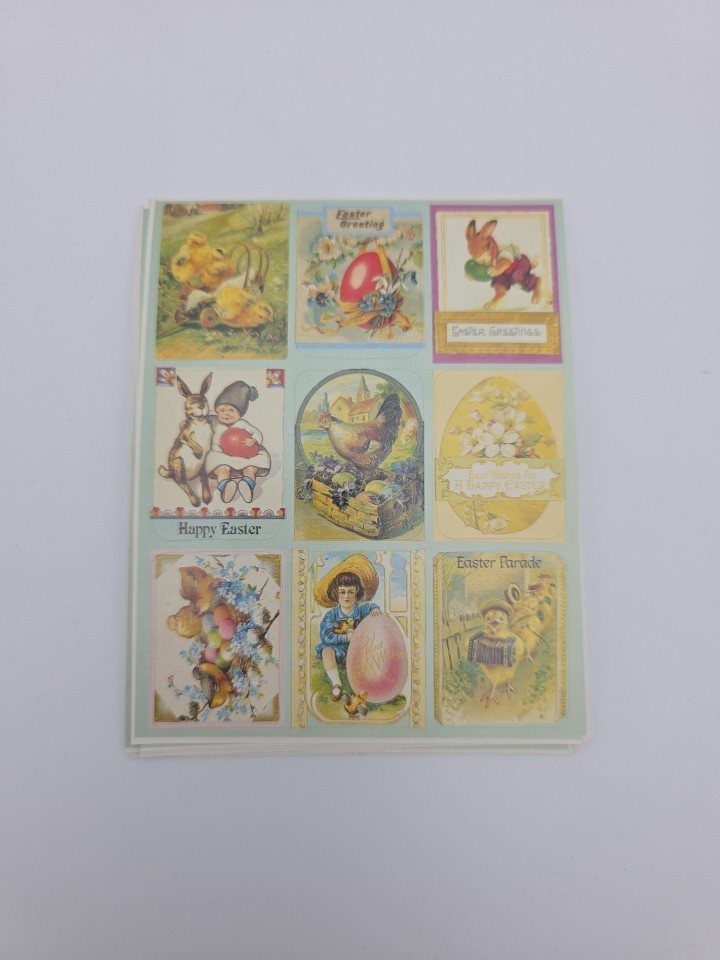 Easter Stickers Paper Magic Scrapbooking Card Journal VTG 6 sheets