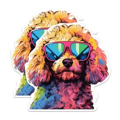 Bliss Monkey Co. Poodle Dog Stickers 5 Inches
