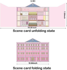 2PCS Foldable 3D Sticker Scene Book for Adults & Teens, DIY Isometric House