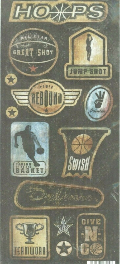 Basketball Hoops Swish Defense Shot Rebound Peter Horjus Design Sticker Sheet