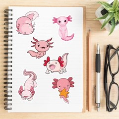 Unique 100PCS Waterproof Axolotl Stickers – Customize Your Belongings with Style