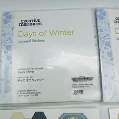 Lot 3 Creative Memories Layered Stickers Summer Days of Winter Days of Spring