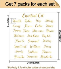 7 Sheets Essential Oil Tag Stickers for Pump Bottle, Adhesive Labels Waterproof