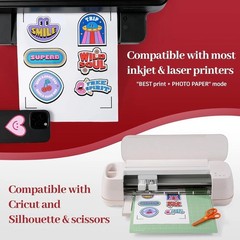 8.5×11 Glossy White Vinyl Sticker Sheets – 100 Pack for Small Business Branding