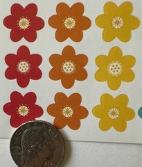RAINBOW FLOWER Kid Squad Stickers(40pc)AGC…Garden…Blooming…Colorful…Card Making…