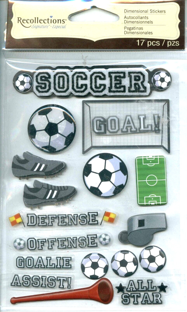 SOCCER Balls Goal Offense Defense Assist All Star Field Recollections Stickers