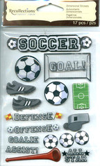 SOCCER Balls Goal Offense Defense Assist All Star Field Recollections Stickers