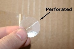 ChromaLabel 1 inch Round Clear Wafer Seals, 1000/Roll, Perforated