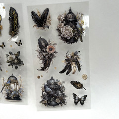 Gothic Dark Garden Stickers Scrapbooking Junk Journal Planner Card Making