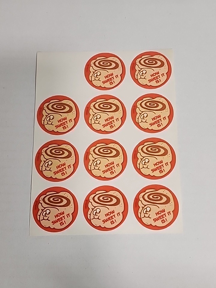 TREND Stinky HOW SWEET IT IS – CINNAMON ROLL Full Sheet Of 11 MATTE NO TM