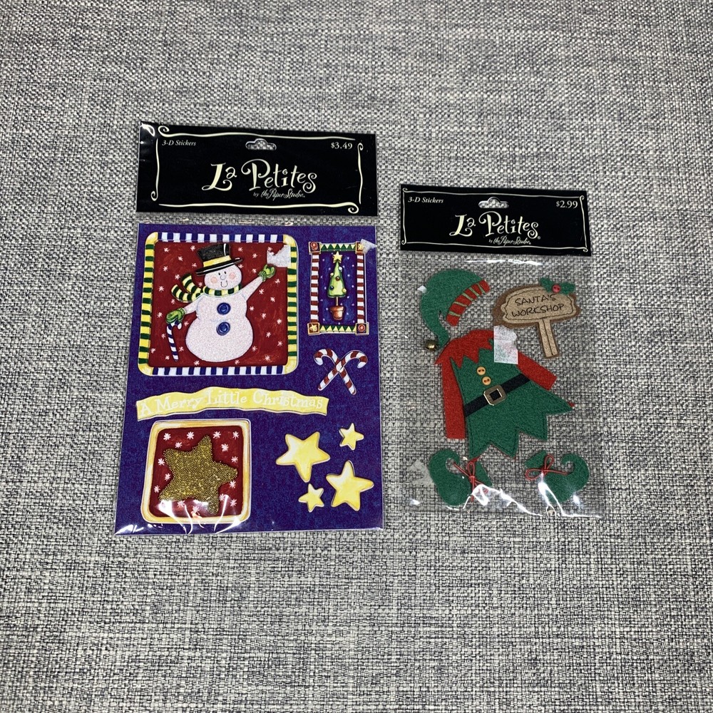 The Paper Studios La Petites Classic Christmas Decor 3-D Stickers Scrapbooking