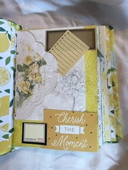 Lemon Themed Junk Journal 6 X 8 X 2” Approximately 40 Pg
