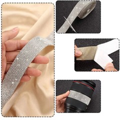 Stick On Diamond Crystal Rhinestone Bling Stickers Self Adhesive Sheet DIY Craft