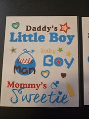 Forever In Time Precious Baby Boy Blue Titles Scrapbook Sticker Cutie Sweetie