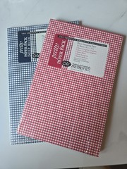 Lot of 2 Creative Memories PRETTY PAPER PACK 8.5″X5.5″ Red & Blue Gingham Solid