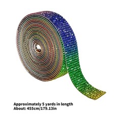 5yds Adhesive Sparkling Rhinestones Ribbon for Craft Wedding Cake Decoration