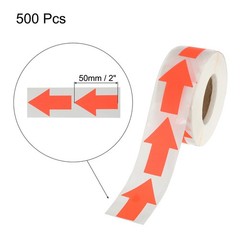 Arrow Sticker Labels 500 Count/Roll 1.3×2 Inch Fluorescent Red for Scrapbooking