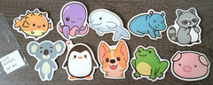 Cute Animals – Random – Stickers – 10 PCs – 6 styles available! See Description